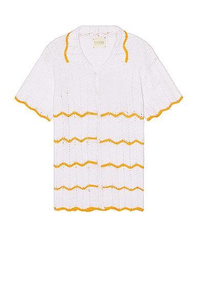 Crochet Short Sleeve Shirt Product Image