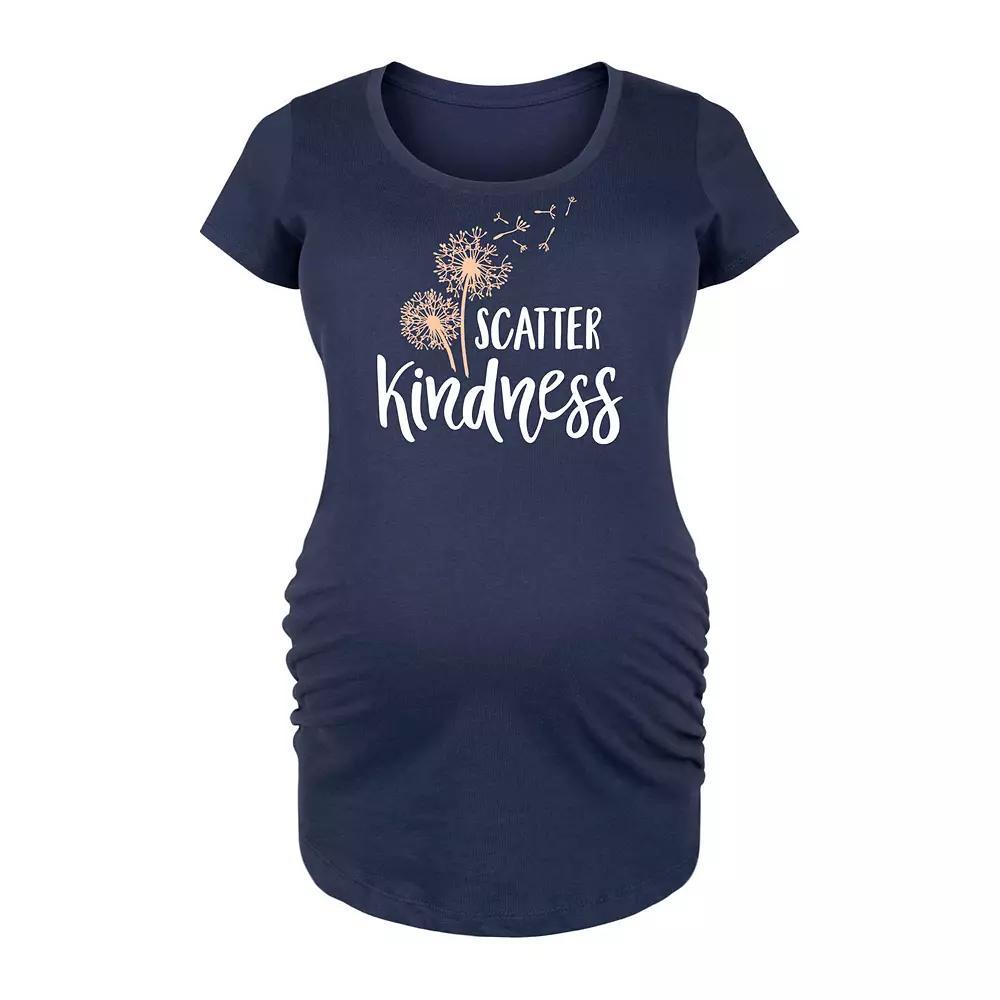 Maternity Scatter Kindness Graphic Tee, Womens Blue Product Image