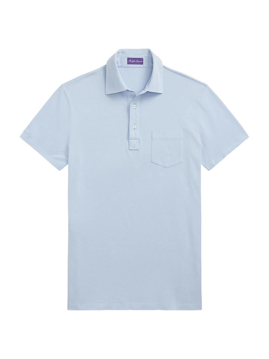 Mens Custom-Slim-Fit Washed Piqu Polo Shirt Product Image