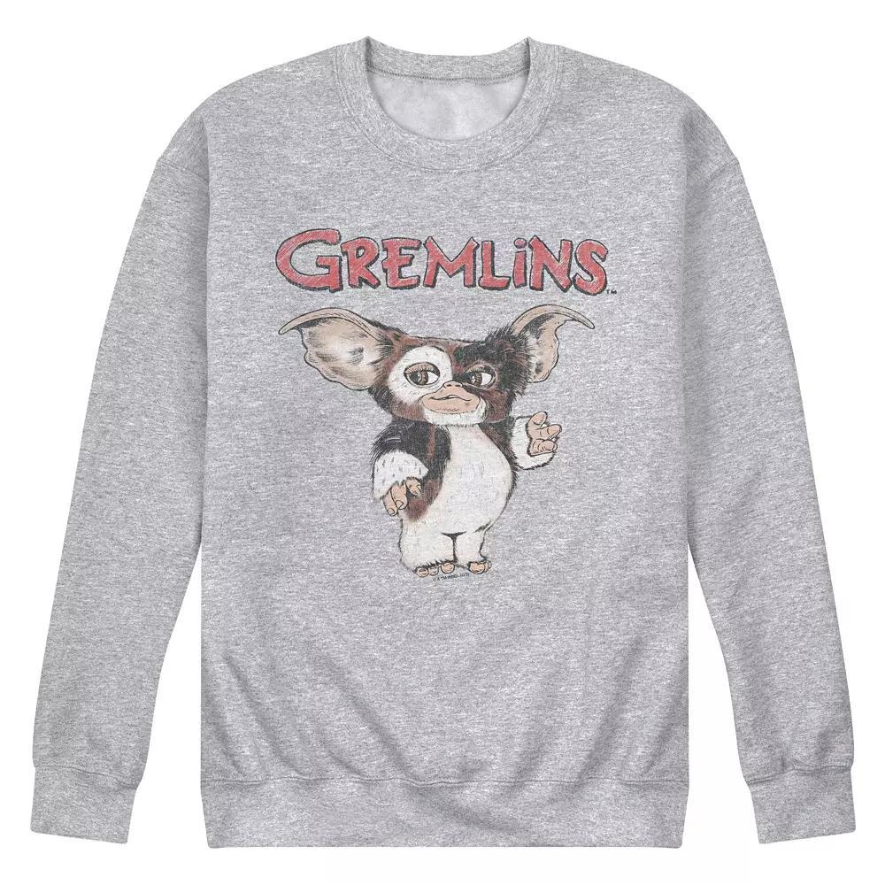 Men's Gremlins Faded Fleece Sweatshirt, Size: Medium, Gray Product Image