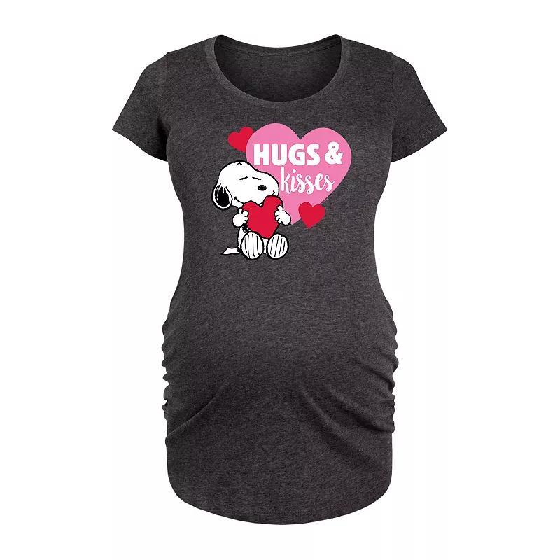 Maternity Skeleton Baby Football Graphic Tee, Womens Grey Gray Product Image