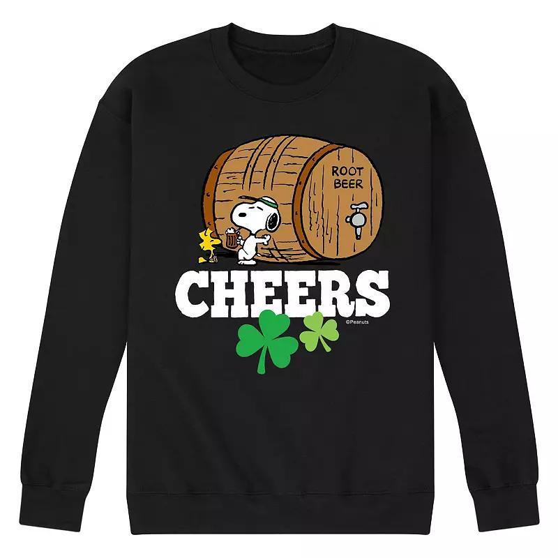 Mens Peanuts Cheers Root Beer Fleece Sweatshirt Product Image
