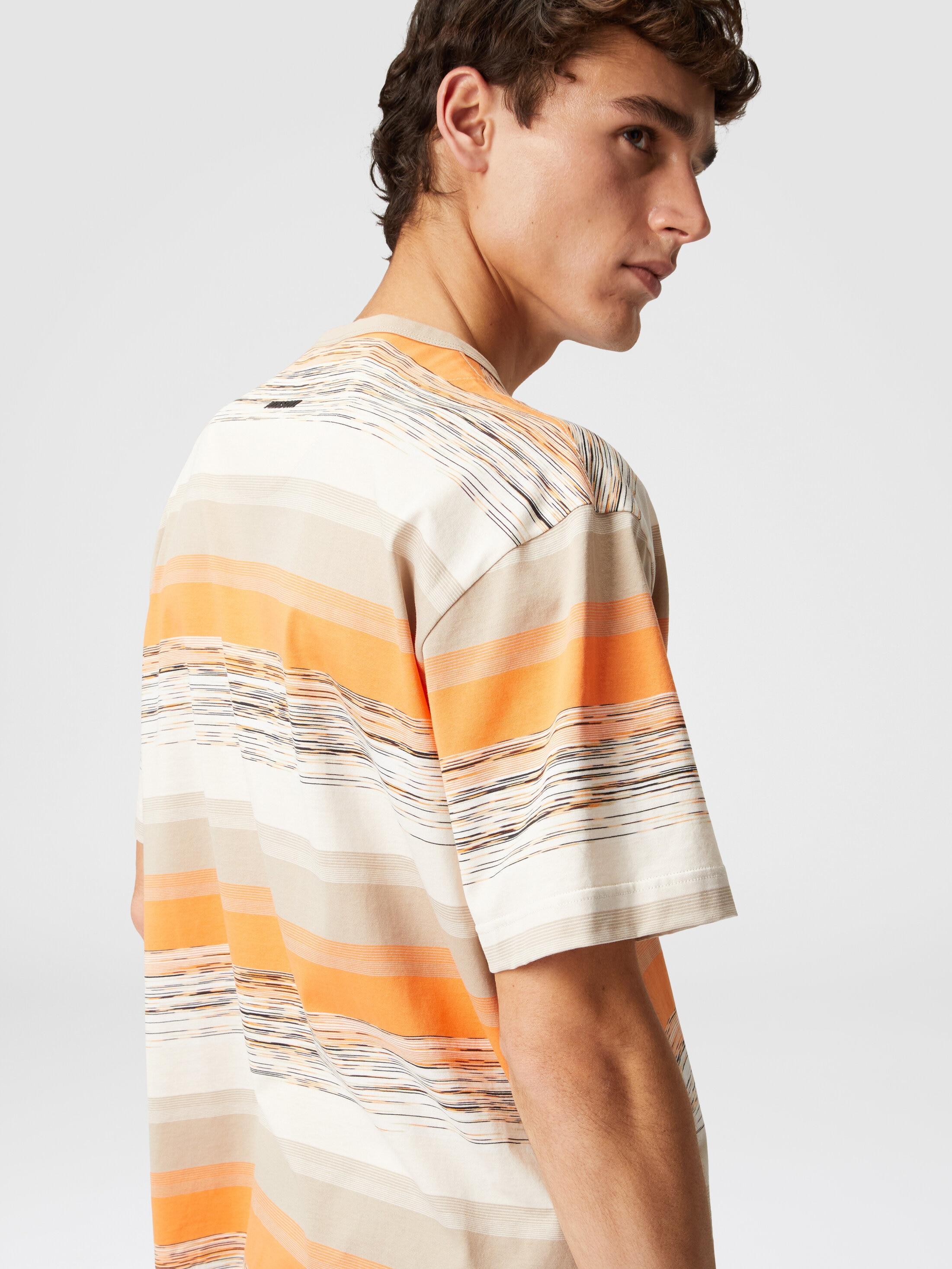 Striped cotton jersey T-shirt with logo Product Image