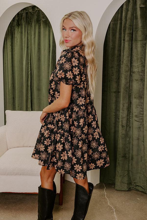 Flower Picking Pretty Button Down Mini Dress Product Image