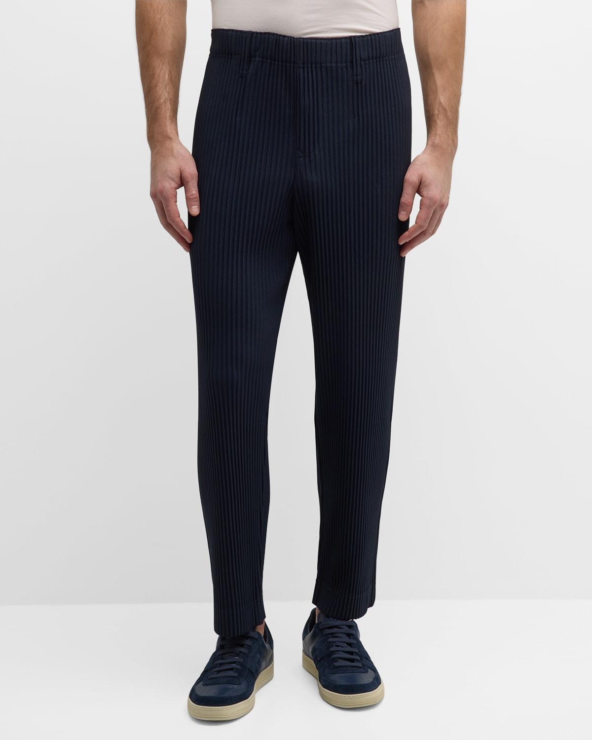 Mens Pleated Straight Pants Product Image