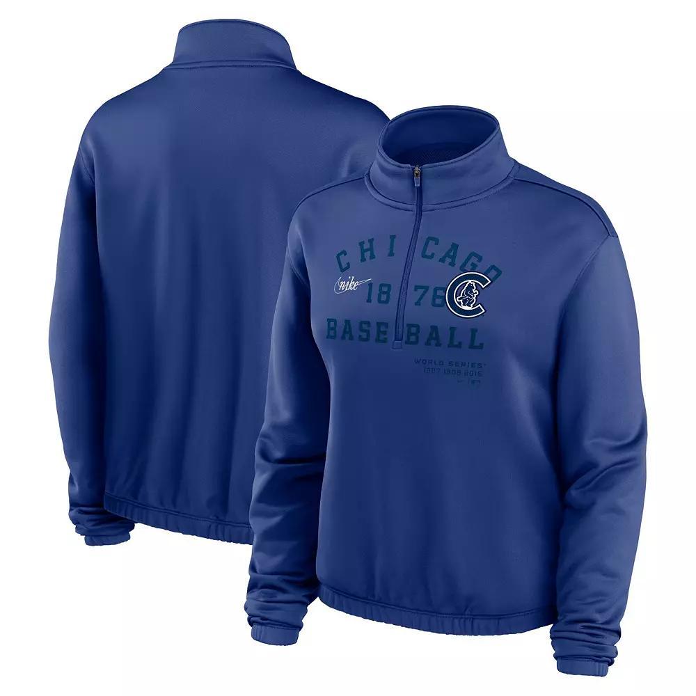 Women's Nike Navy San Diego Padres Rewind Splice Half-Zip Sweatshirt, Size: Small, Blue Product Image