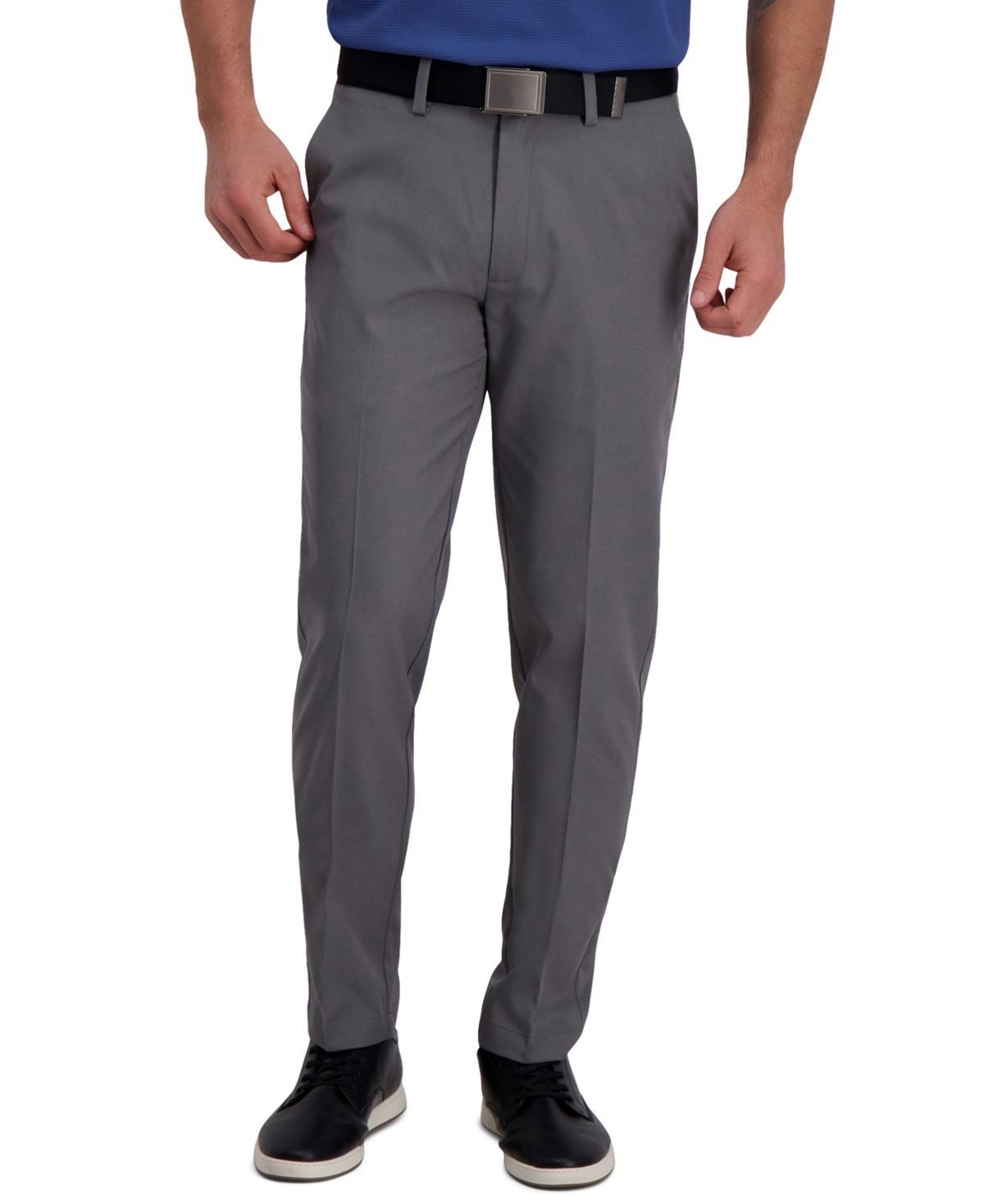 Mens Haggar Cool Right Performance Flex Slim-Fit Flat-Front Pants Product Image