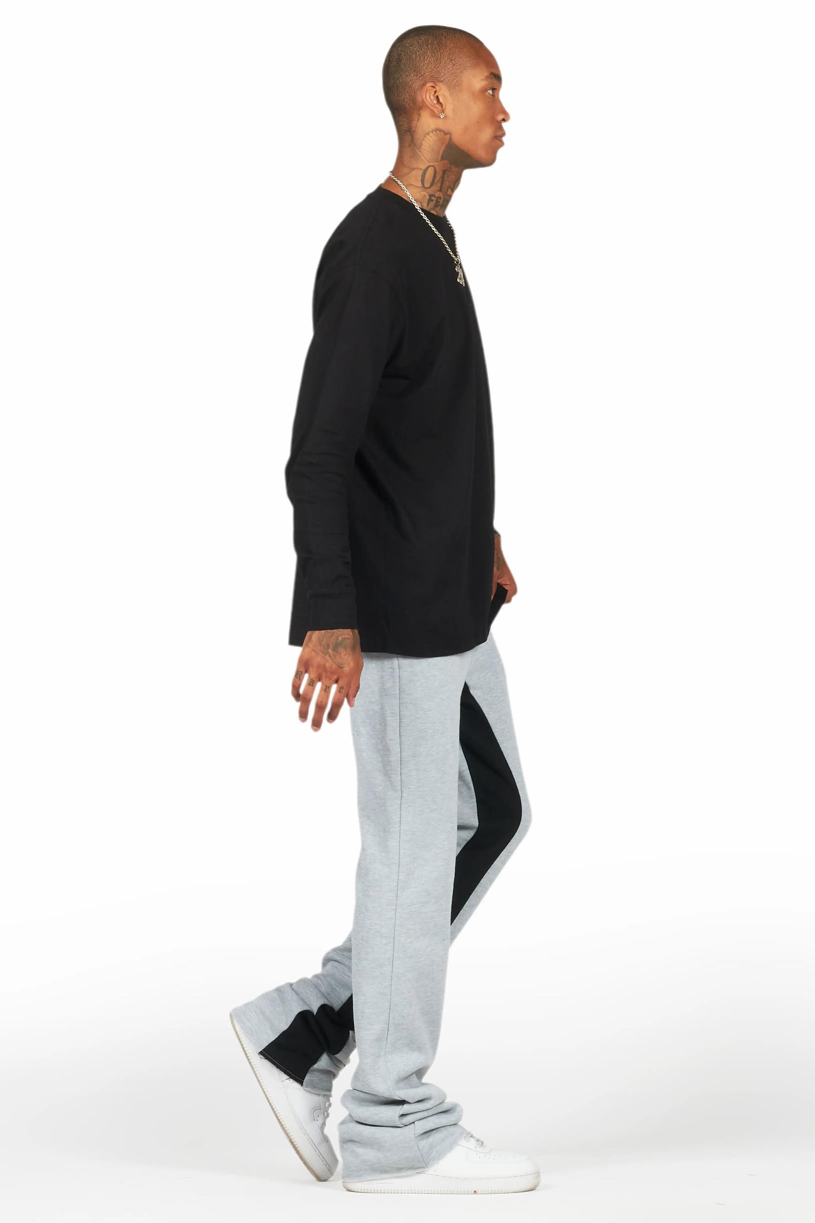 Briggs Black/Grey Long Sleeve T-Shirt/Baggy Pant Set Male Product Image