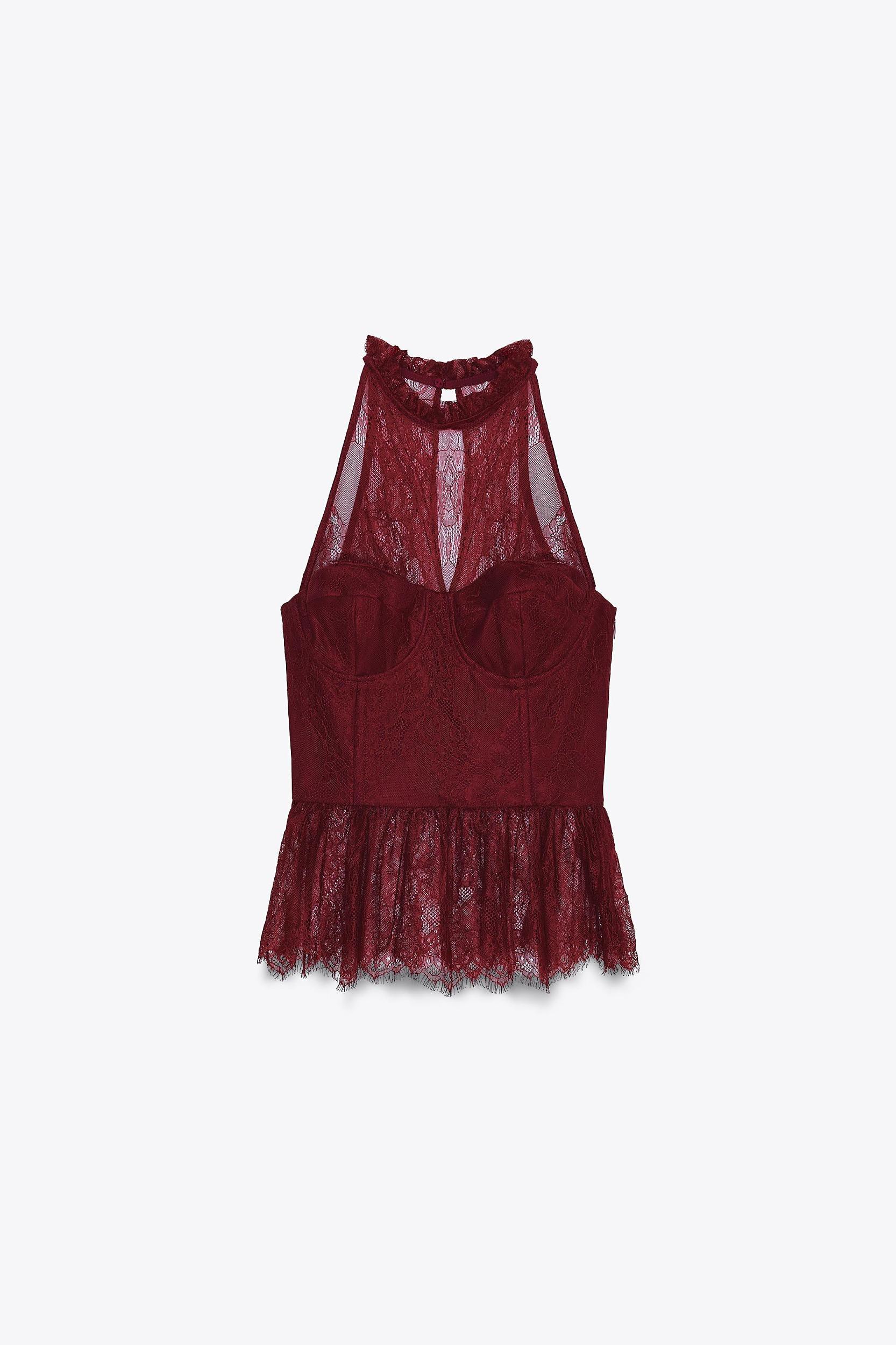 LACE HALTER TOP Product Image