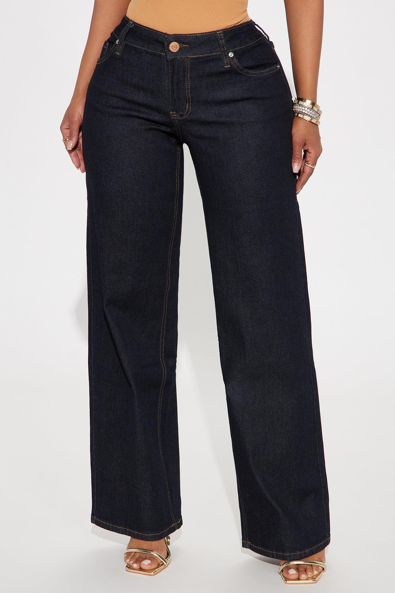 Penelope Low Rise Loose Wide Leg Jeans - Dark Wash Product Image