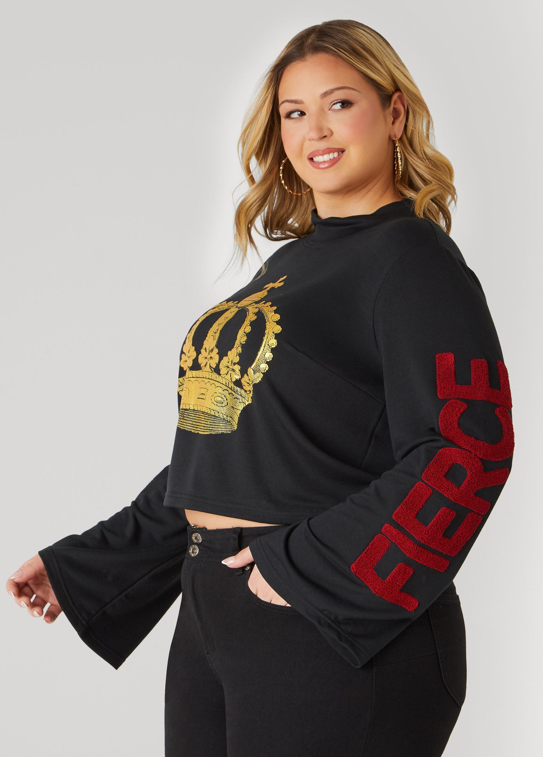 Fierce Diva Graphic Crop Top Product Image
