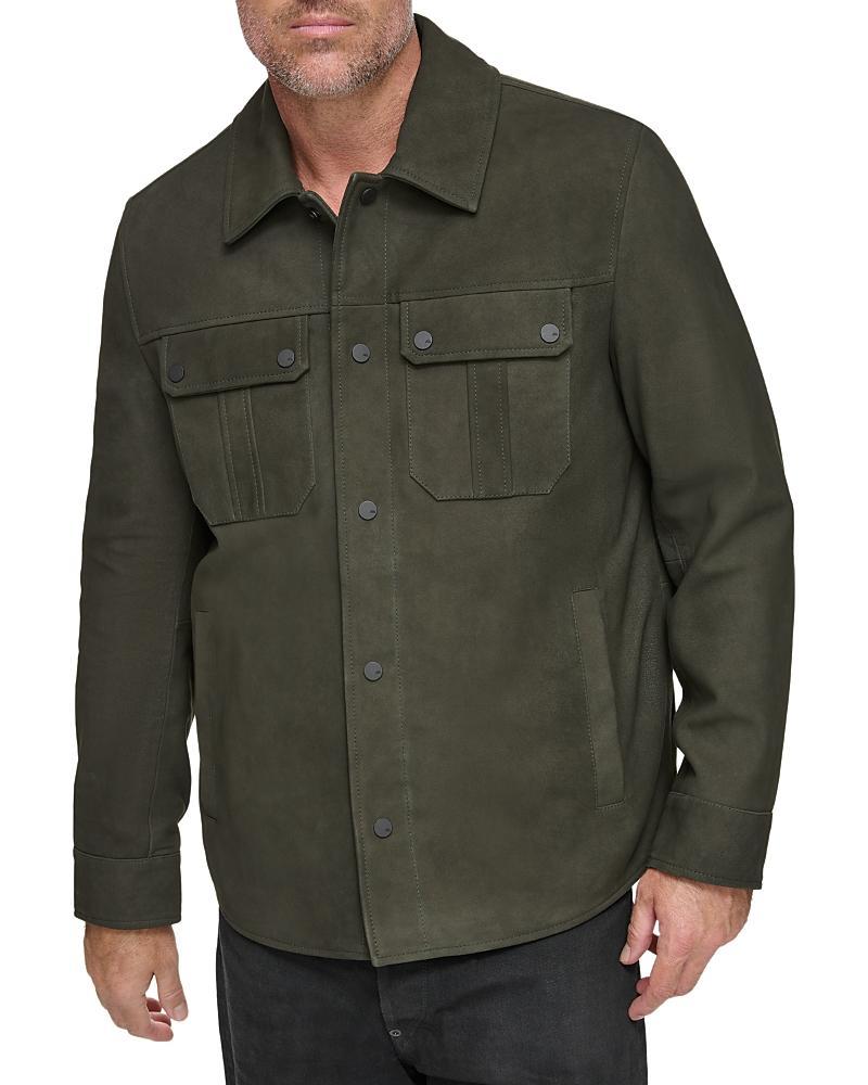 Andrew Marc Laredo Leather Shirt Jacket Product Image