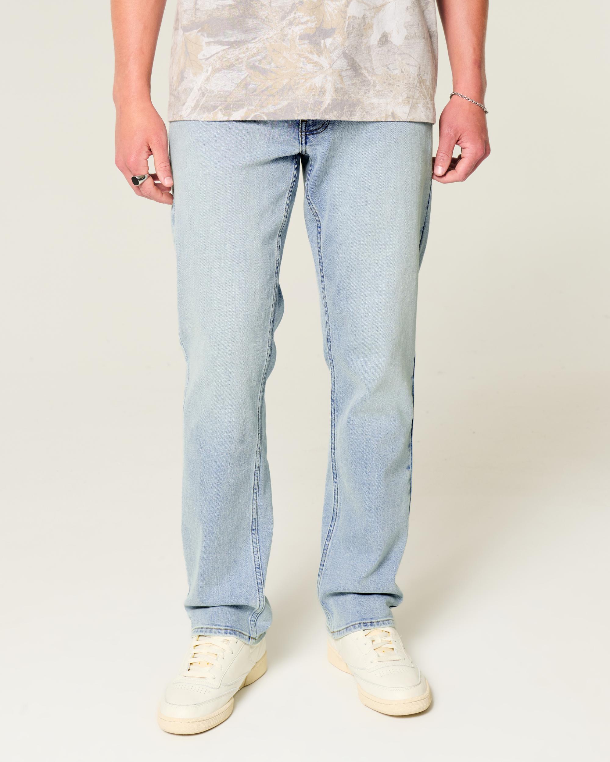 Washed Black Slim Straight Jeans Product Image