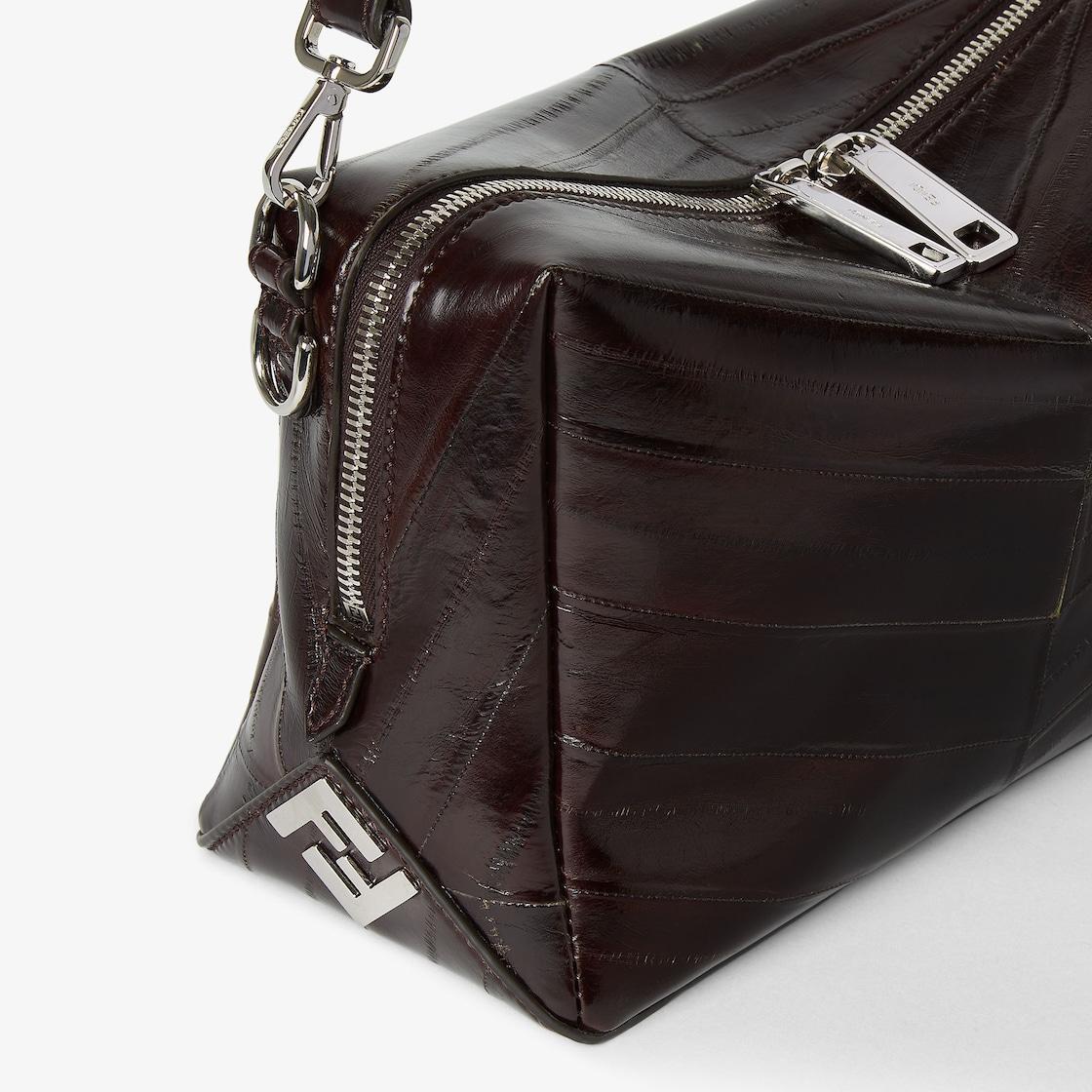 Fendi Lui Medium Dark brown inlaid hagfish leather bag Product Image