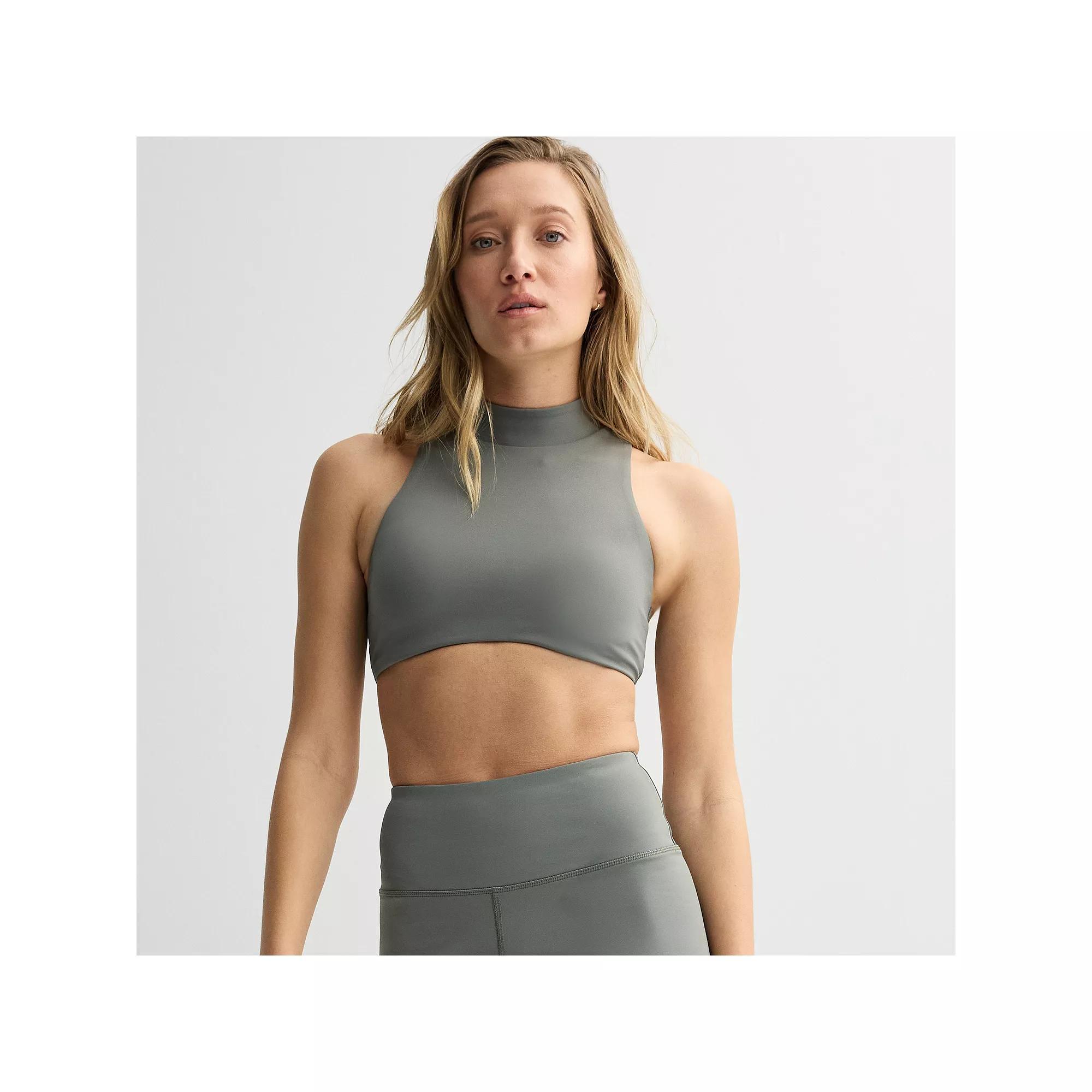Womens FLX Swim to Gym Bra Top Ashen Silver Product Image