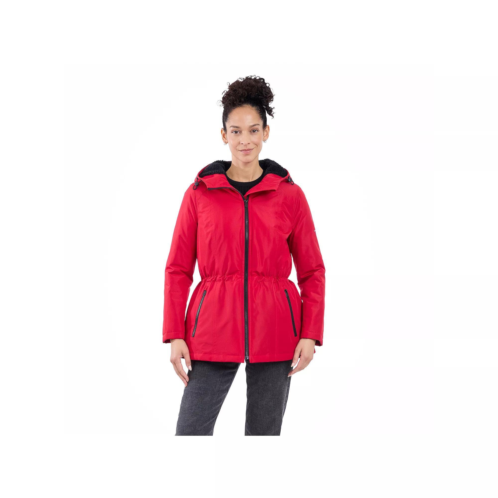 Women's London Fog Zip-Front Rain Anorak Jacket, Size: Small, Green Product Image