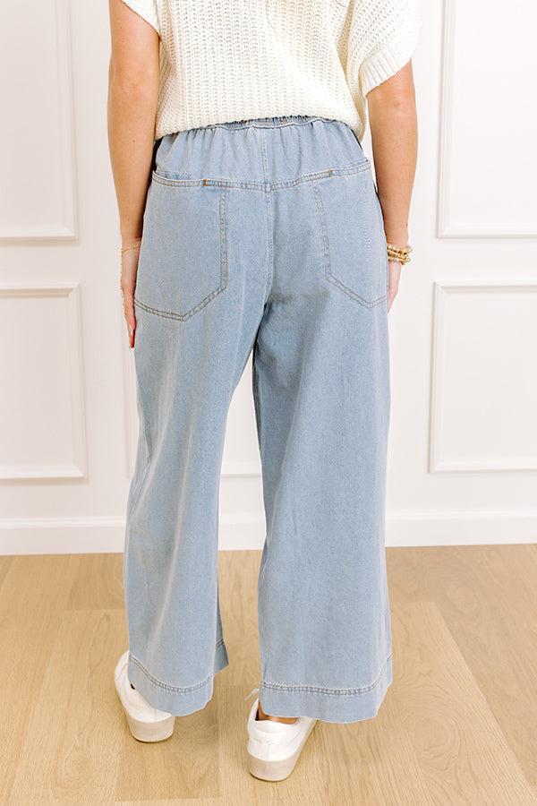 The Matilda High Waist Wide Leg Crop Jean in Light Wash Product Image