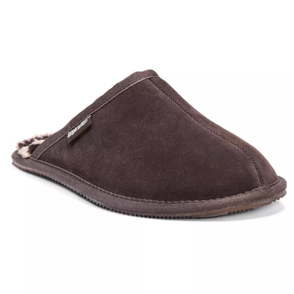 MUK LUKS Dave Mens Printed Berber Suede Scuff Slippers Product Image