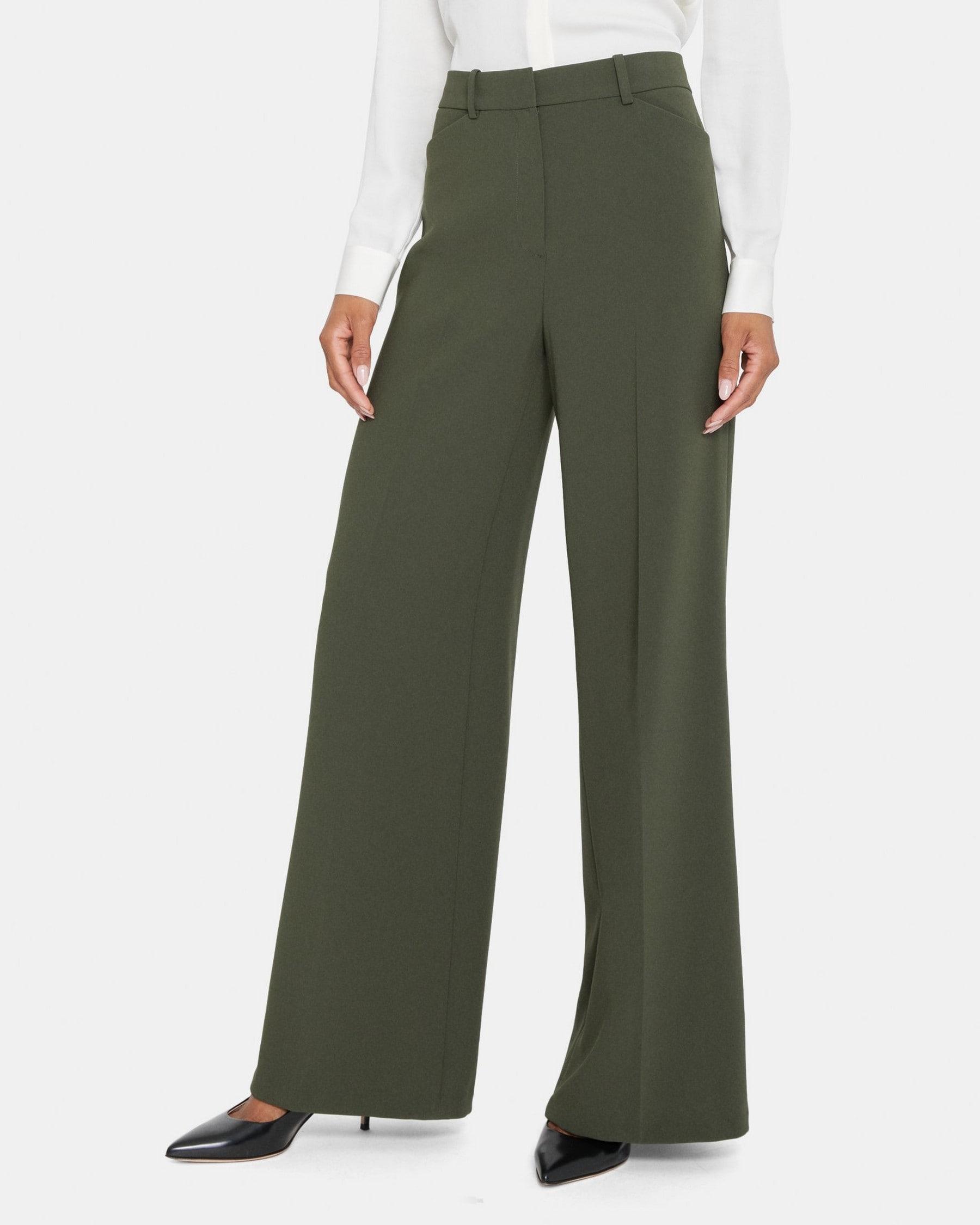 Wide-Leg Pant in Crepe Product Image