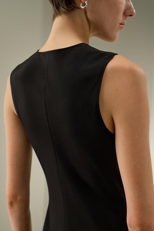 V-Neck Silk Long Dress Product Image
