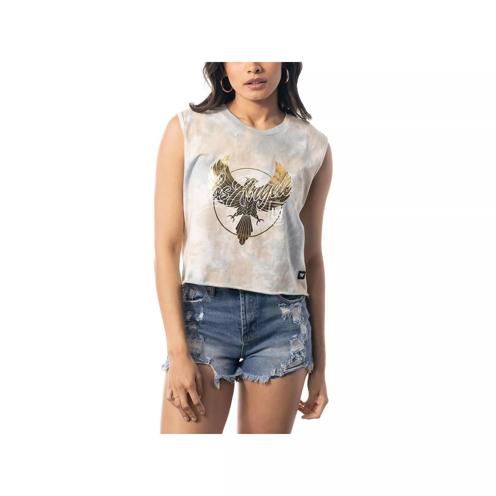Women's The Wild Collective Black LAFC Tie-Dye Jersey Tank Top, Size: 2XL, Lfc Beige Product Image