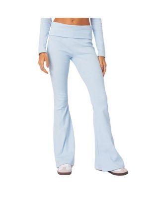 Edikted Womens Coffee Break Ribbed Flare Leggings Product Image