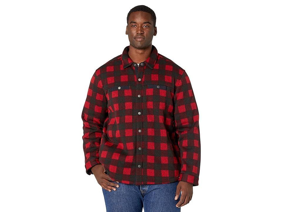 L.L.Bean Sweater Fleece Shirt Jacket Print Regular (Marsh Olive Stripe) Men's Clothing Product Image