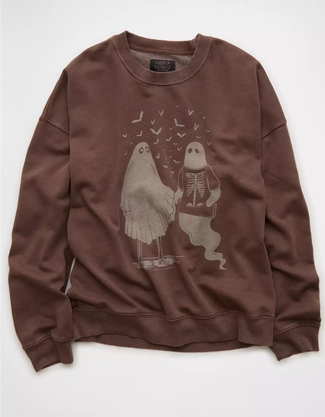 AE Halloween Graphic Sweatshirt Product Image