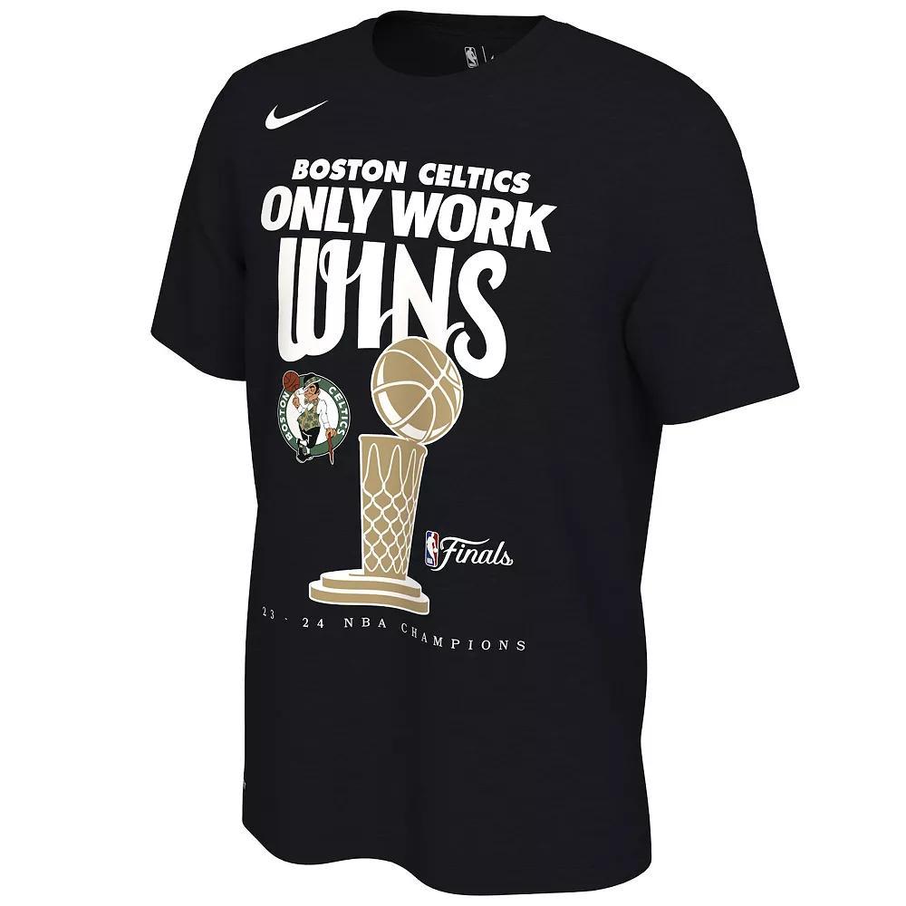 Men's Nike Boston Celtics 2024 NBA Finals Champions Celebration Trophy Tee, Size: Small, Green Product Image