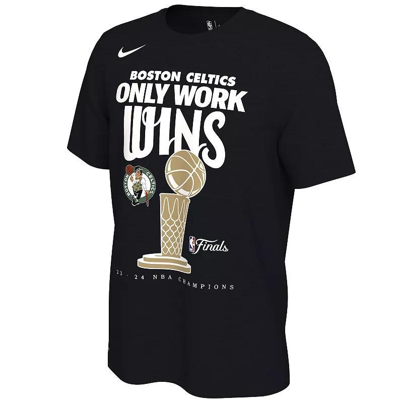 Men's Nike Boston Celtics 2024 NBA Finals Champions Celebration Trophy Tee, Size: Small, Green Product Image