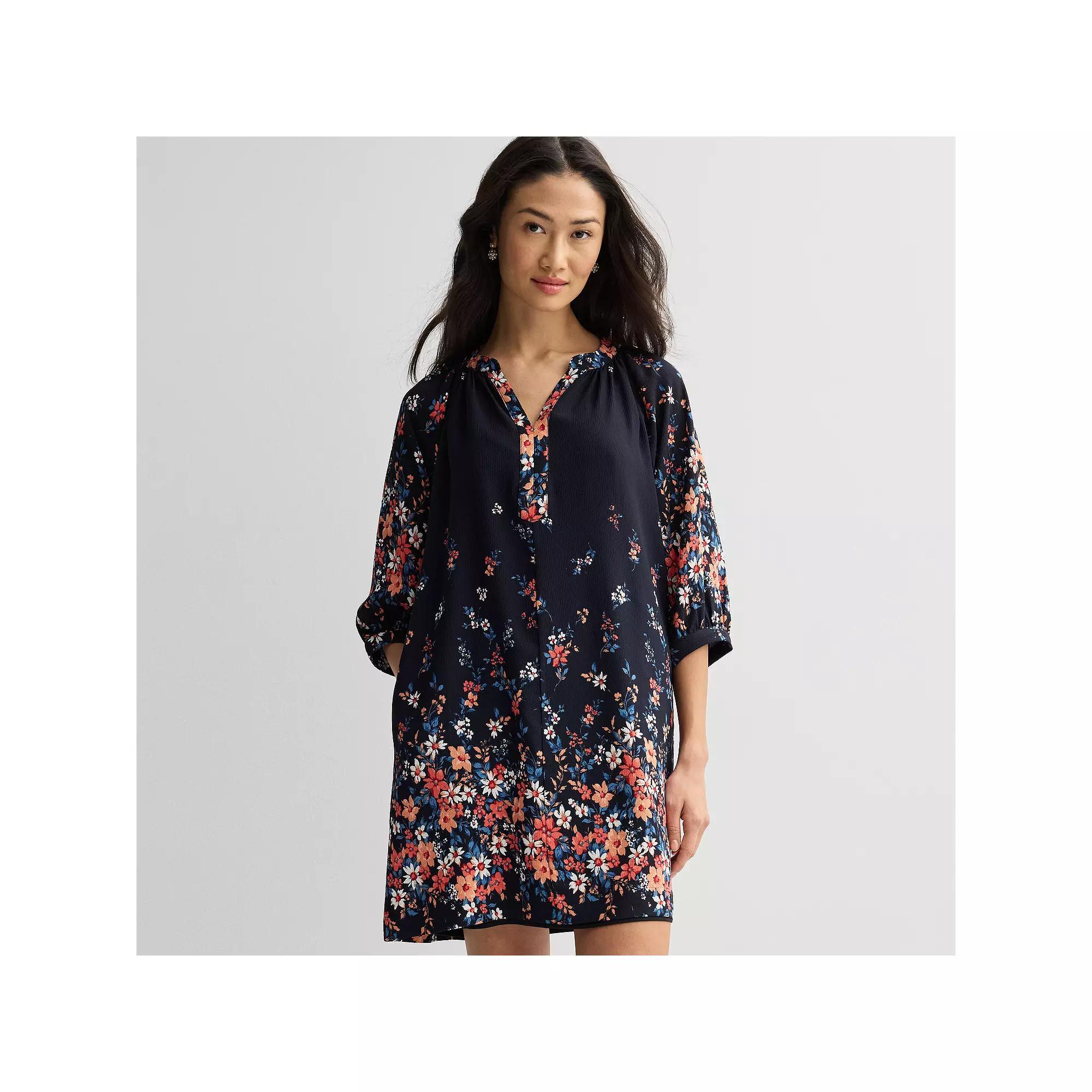 Women's Robbie Bee Balloon Sleeve Shift Dress, Size: 14, Blue Team Product Image