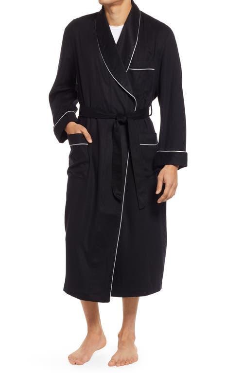 Mens Cashmere Braid-Trim Shawl Robe Product Image