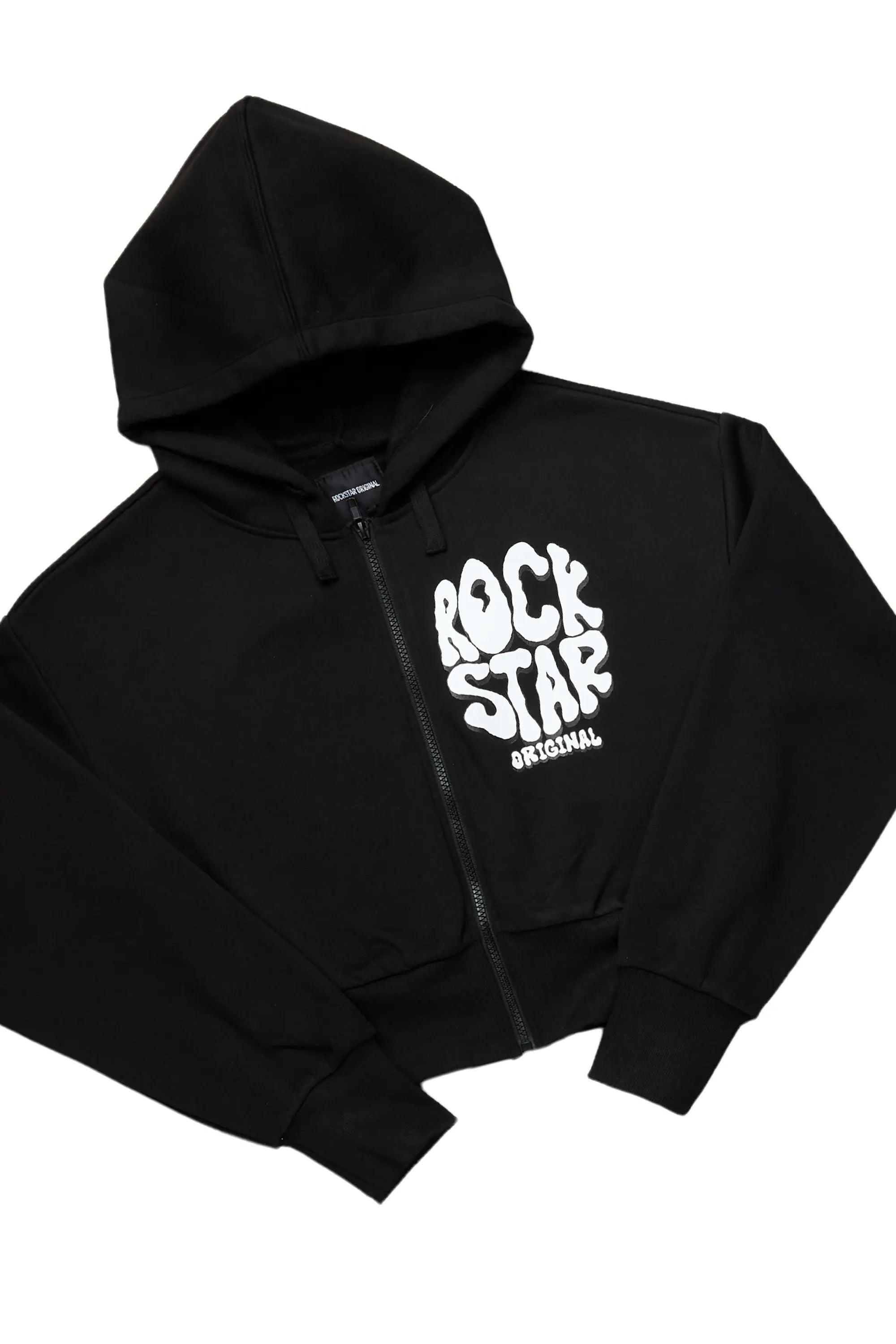 Sacoccia Black Zip Up Short Set Female Product Image
