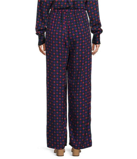 COREY LYNN CALTER Belmont Crepe Dotted Geo Print Relaxed Coordinating Pant Product Image