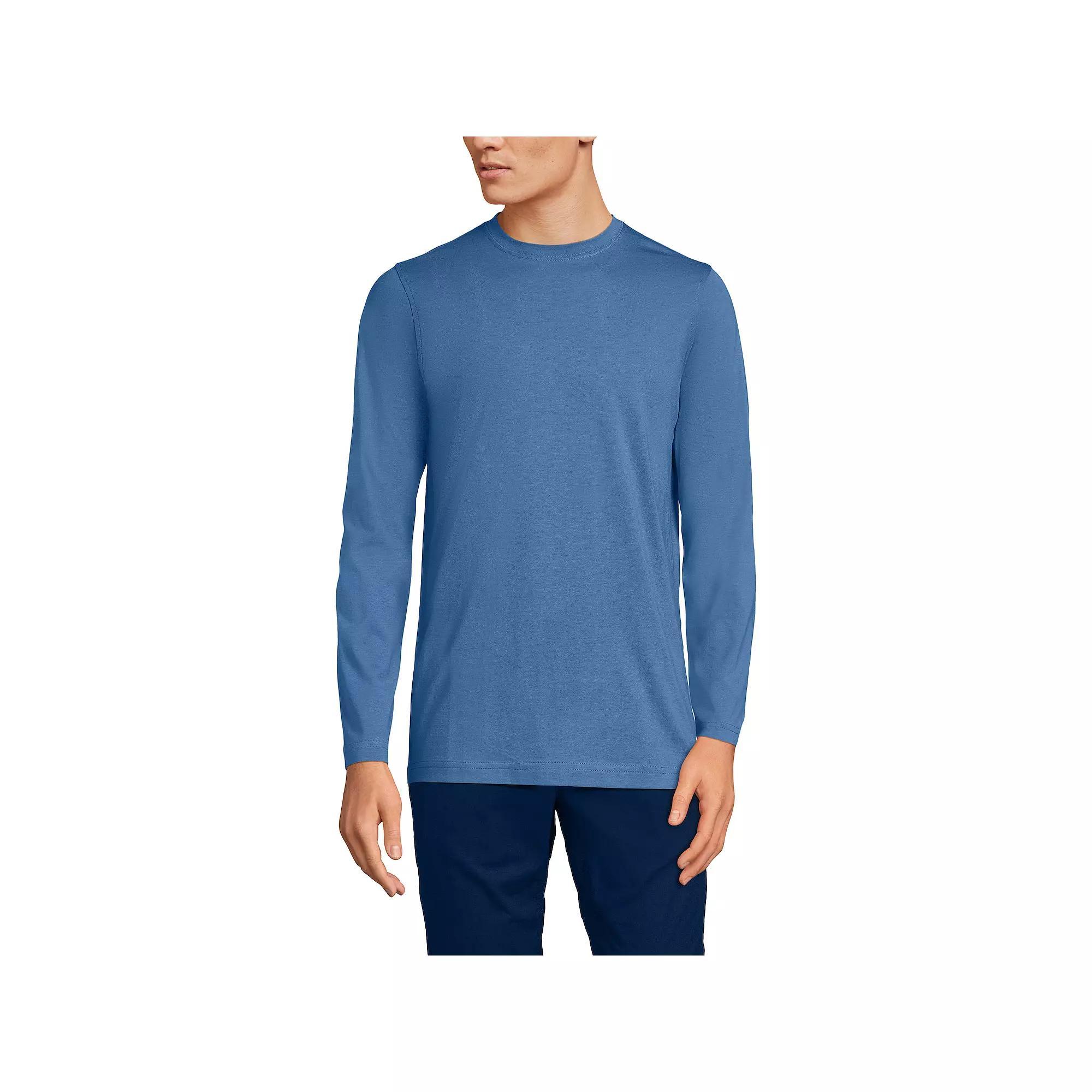 Men's Lands' End Classic-Fit Supima Tee, Size: Small, Tourmaline Product Image