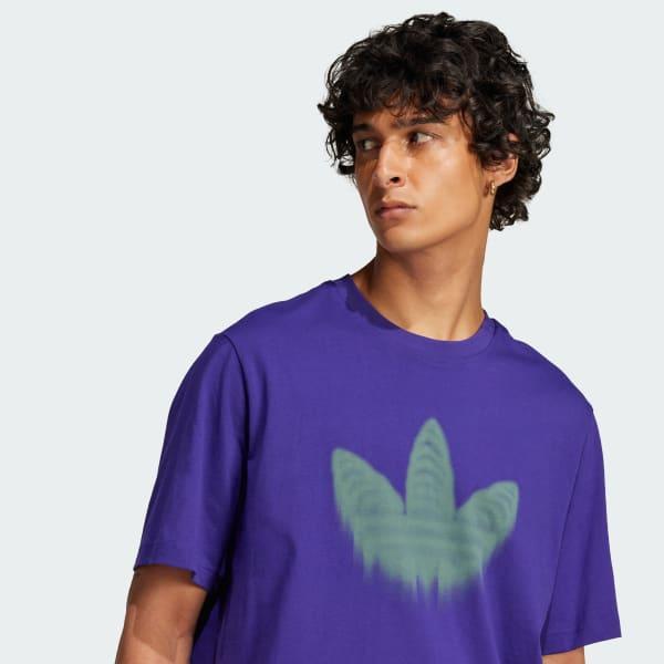 adidas Skeleton Trefoil Tee Collegiate Purple XS Mens Product Image