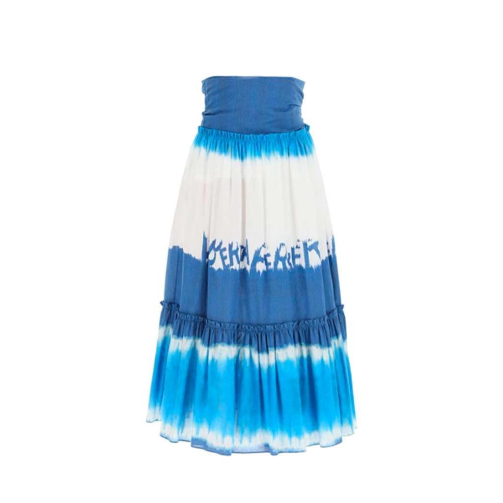 ALBERTA FERRETTI Tie-dye Midi Skirt In Blue Product Image