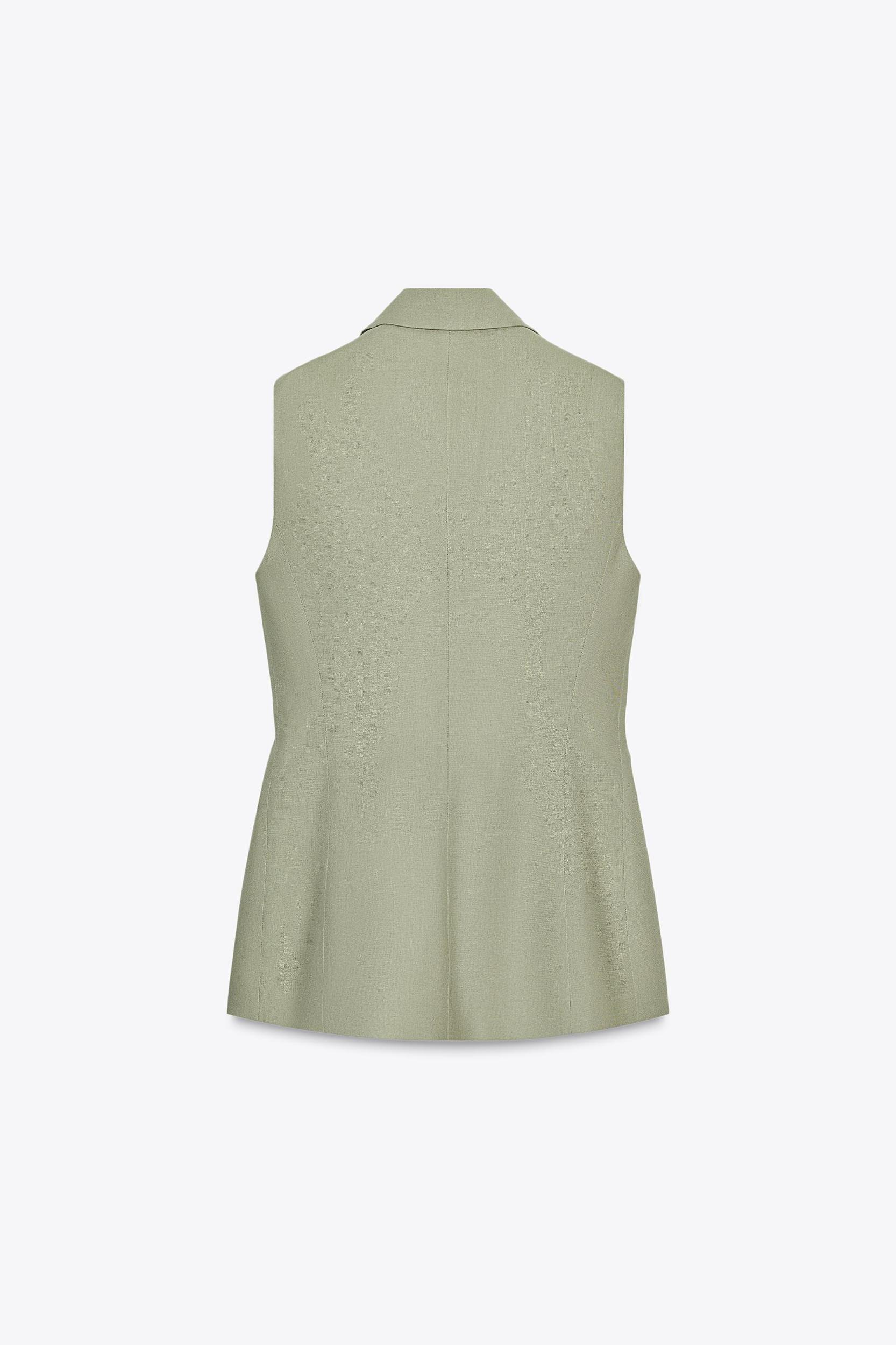 LINEN LONG VEST Product Image