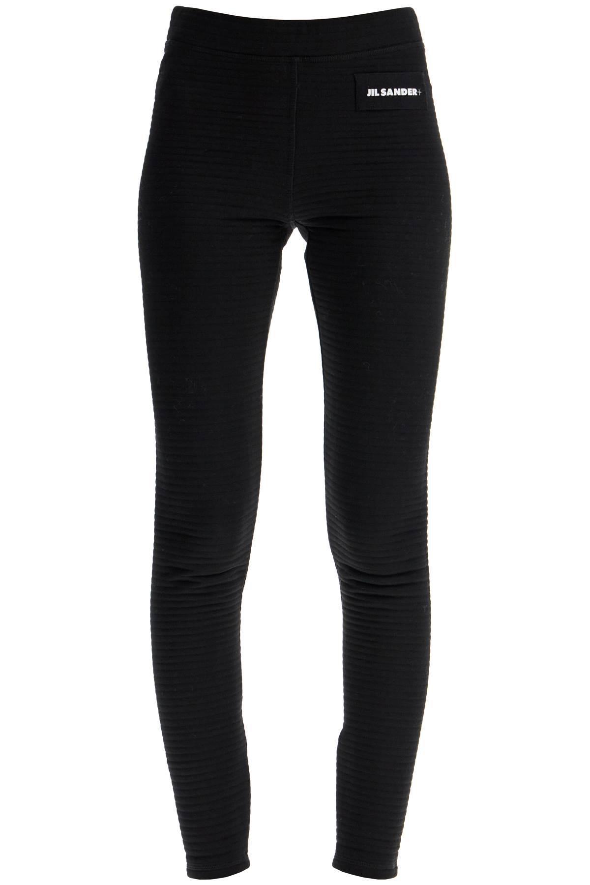 JIL SANDER Logo Print Leggings In Nero Product Image