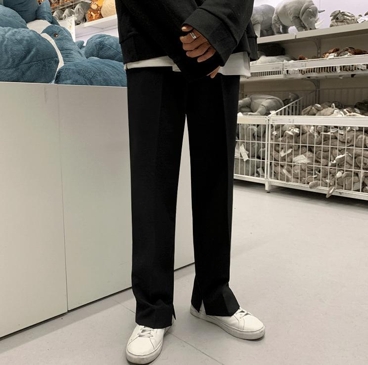 RT No. 1093 SPLIT WIDE STRAIGHT PANTS Product Image