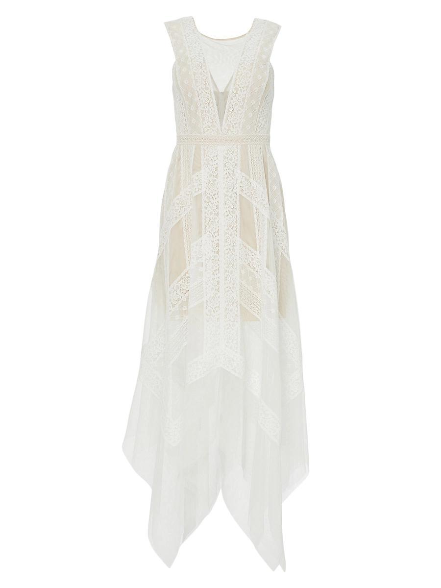 Bcbgmaxazria Andi Lace Trim Evening Dress Product Image