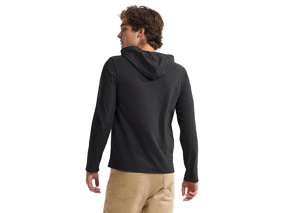 The North Face Men's L/S Heritage Patch Hoodie Tee (TNF Black Heather) Men's Clothing Product Image