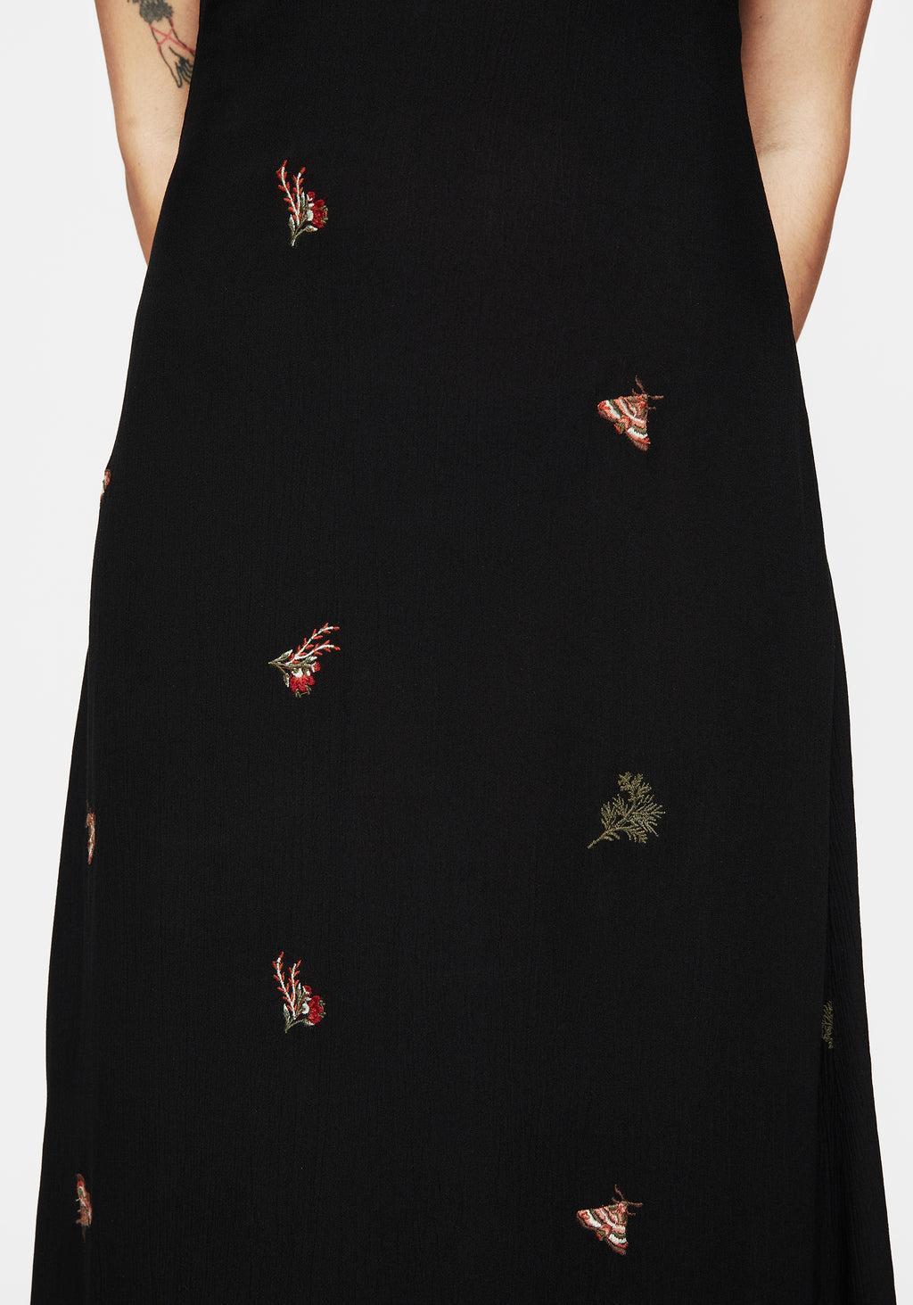 Copia Moth Embroidered Maxi Dress Product Image