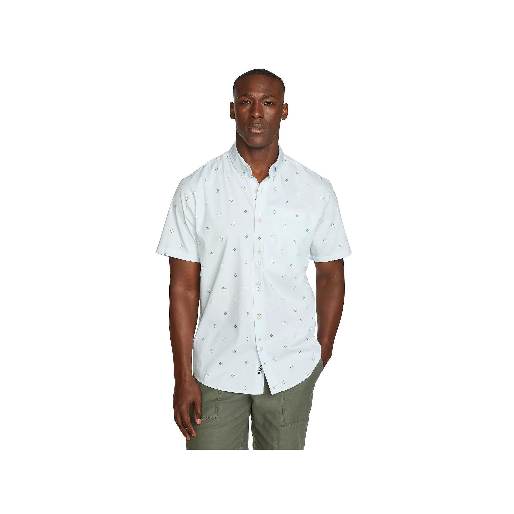 Men's Eddie Bauer UPF 50 Voyager Short Sleeve Button-Down Shirt, Size: Small, Dijon Product Image
