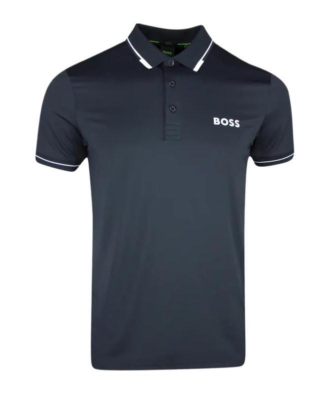HUGO BOSS Logo-appliqué Polo Shirt In Black Product Image