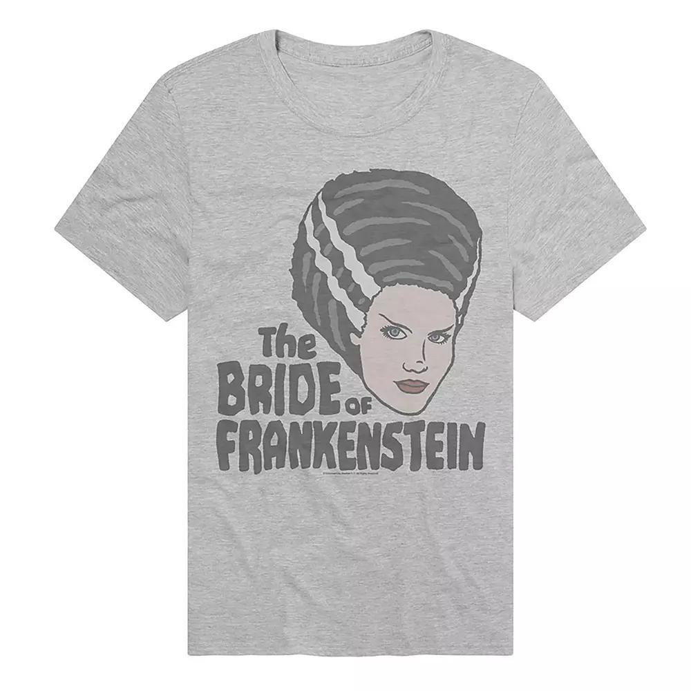 Men's Universal Monsters Bride Of Frankenstein T-Shirt, Size: XL, Grey Product Image