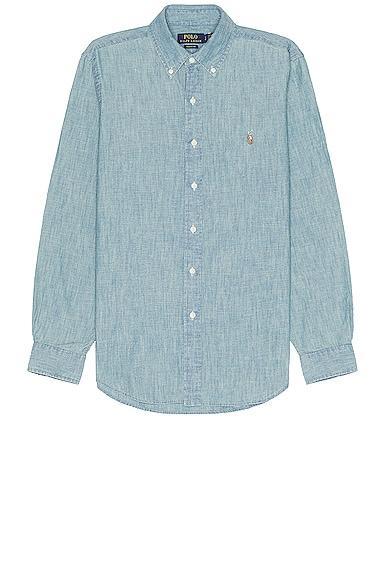 Polo Ralph Lauren Denim Sport Shirt in Denim-Light Product Image