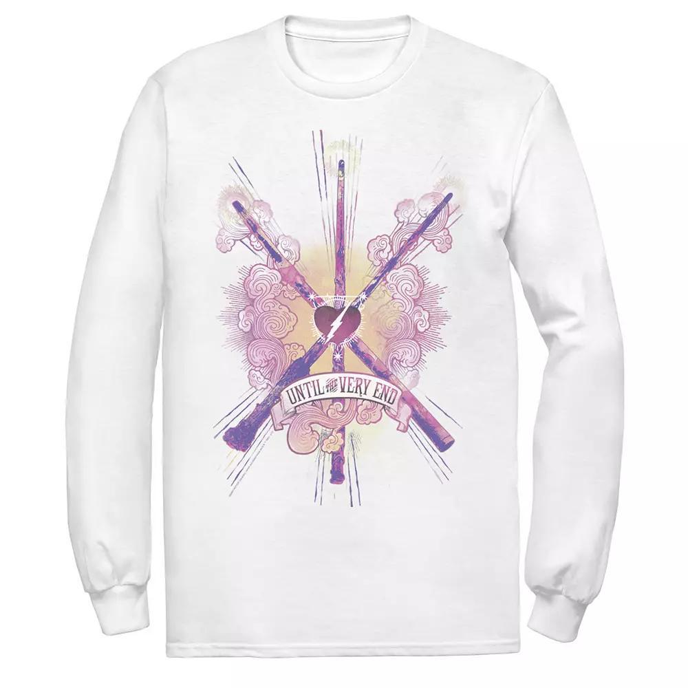 Men's Harry Potter Until The Very End Wands Tee, Size: XL, White Product Image