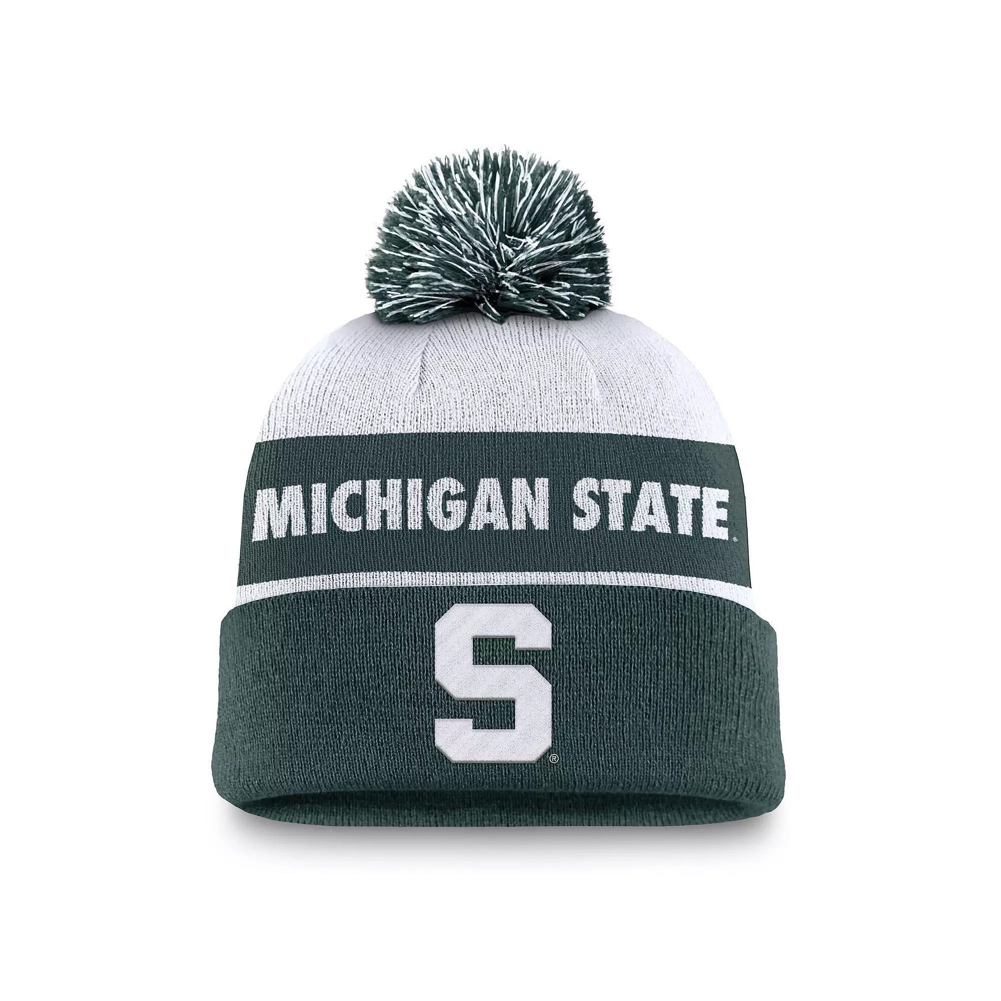 Michigan State Spartans Primetime Peak Men's Nike College Cuffed Pom Beanie Product Image