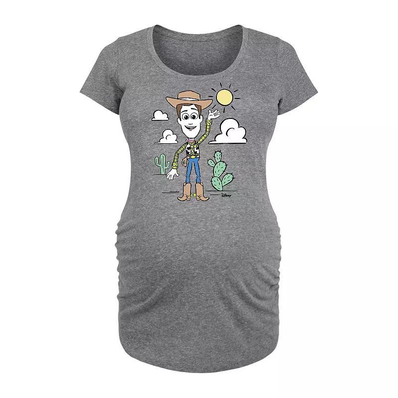 Maternity Peanuts Snoopy Don't Worry Be Hoppy Graphic Tee, Women's, Size: XXL-MAT, Grey Gray Product Image